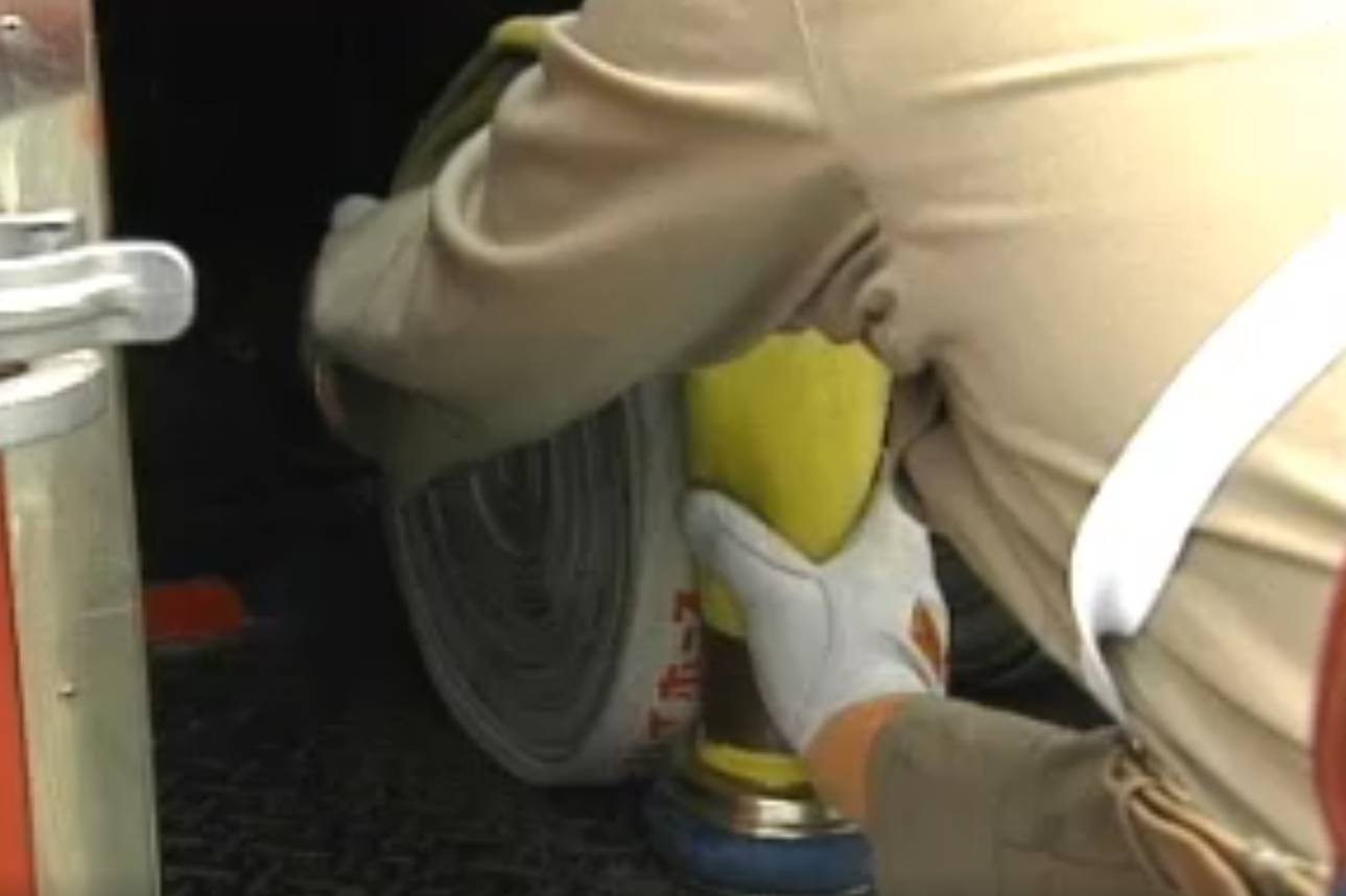 ホースの持ち方