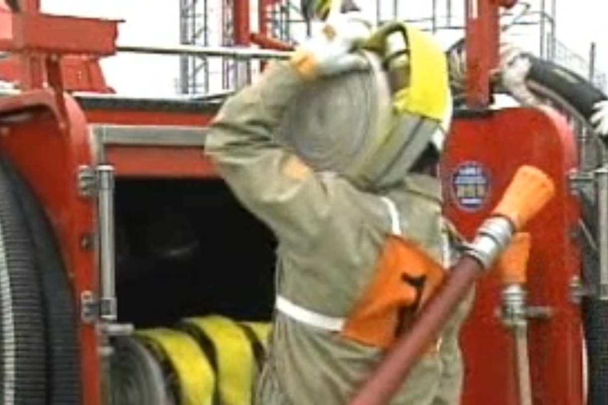 ホースの持ち方